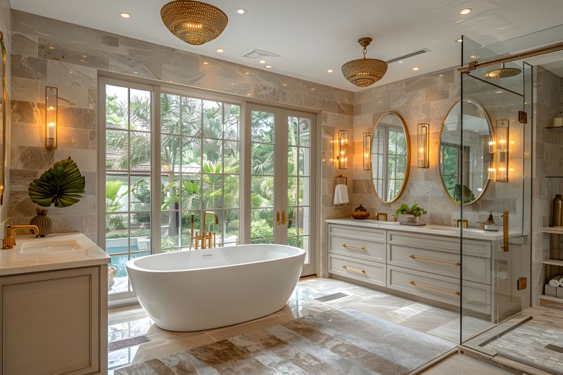 Luxurious Bathroom with Freestanding Tub